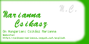 marianna csikasz business card